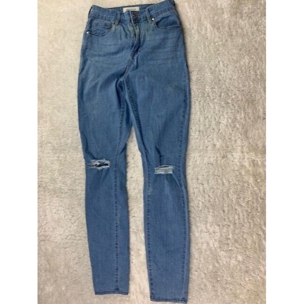 Pacsun Size 26 L Womens Jeans Super High Rise Skinniest Distressed Light Wash